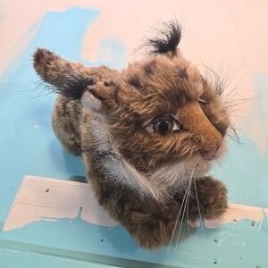 VTG Ranger Rex Forest Friends Leanna‎ Lynx Plush 12in Jointed 2000 Korea Cat Tag
